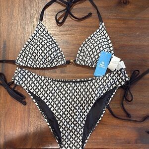Cupshe Monochrome Geometric Bikini